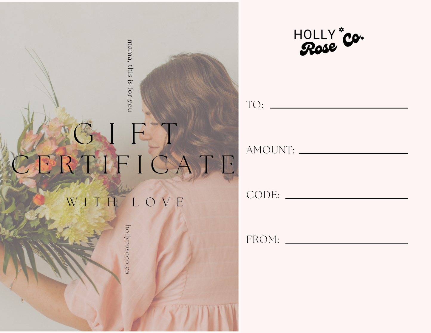 Holly Rose Co. gift certificate