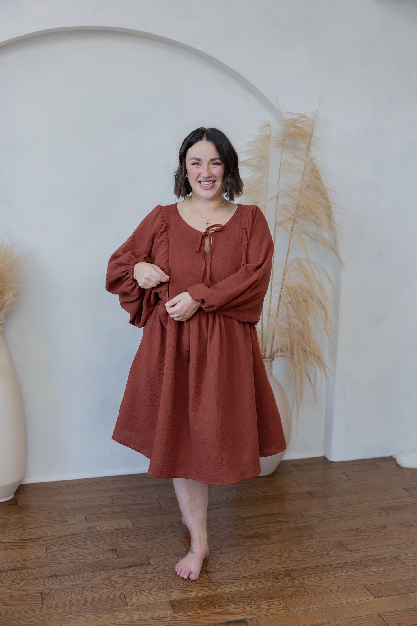 Bethany Dress - Chestnut