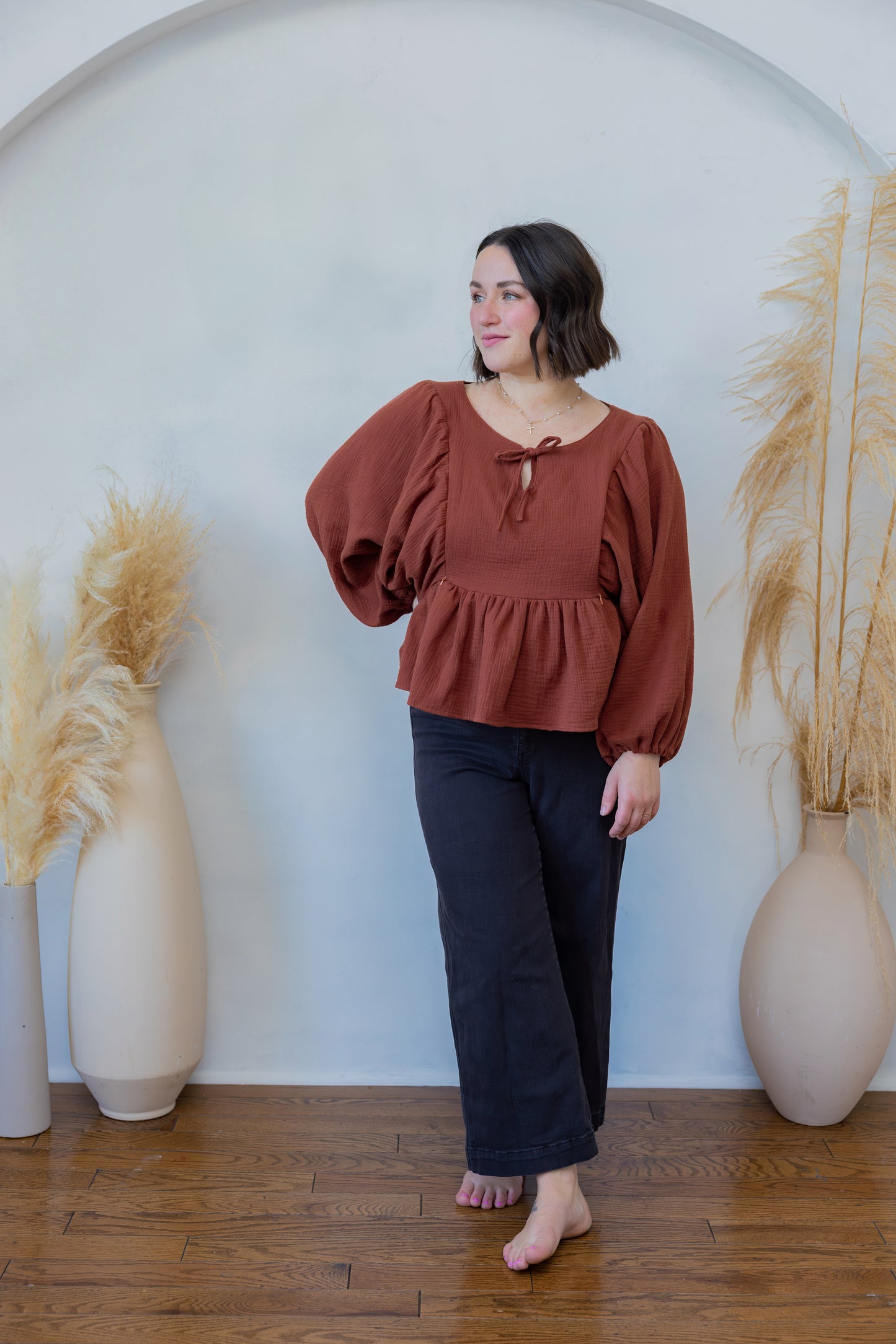 Erika Blouse - Chestnut