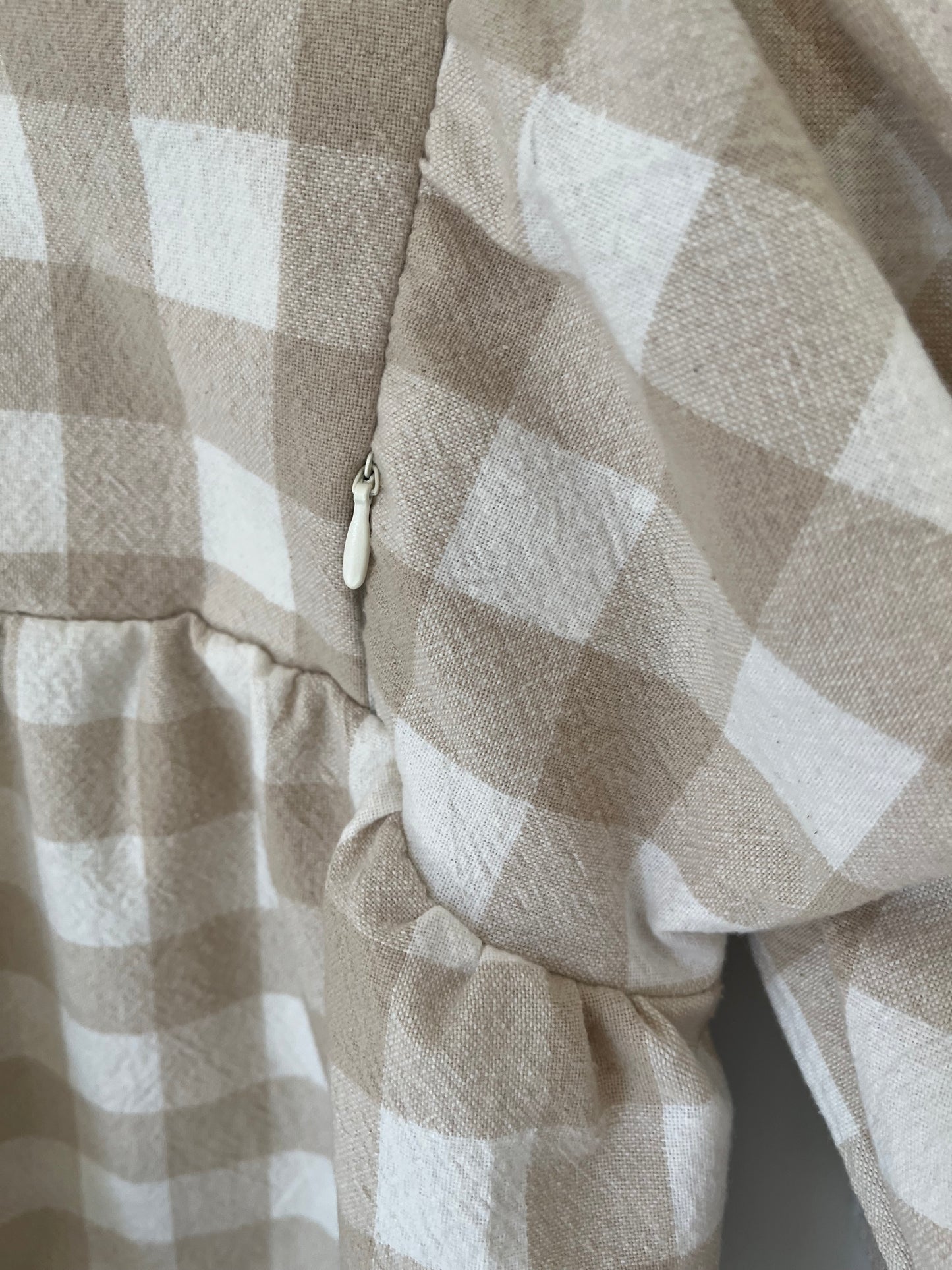 Erika Blouse - Beige Gingham