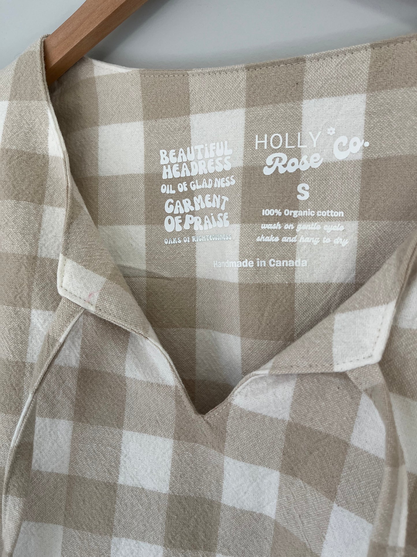 Erika Blouse - Beige Gingham