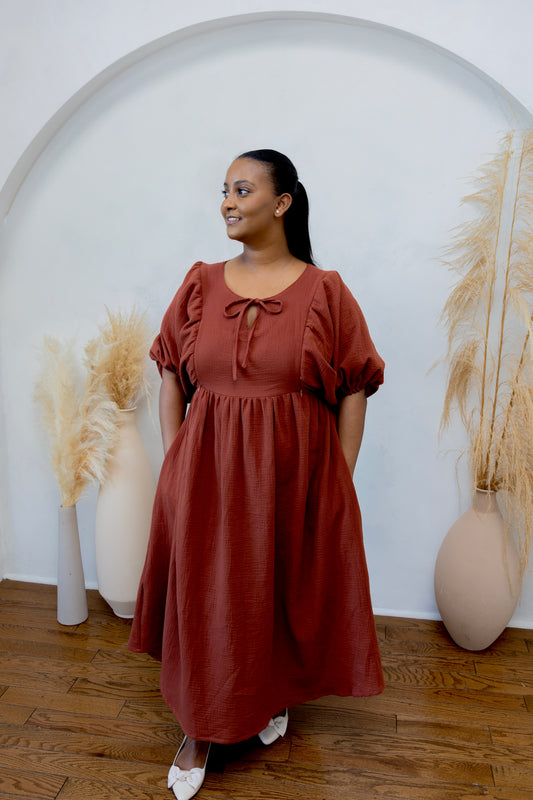Grace Dress - Chestnut