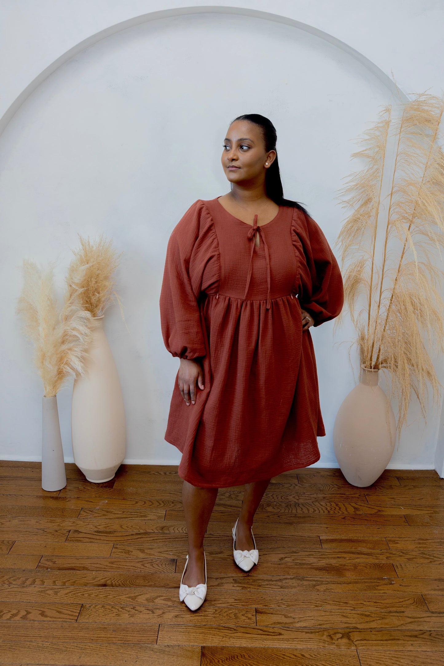 Bethany Dress - Chestnut