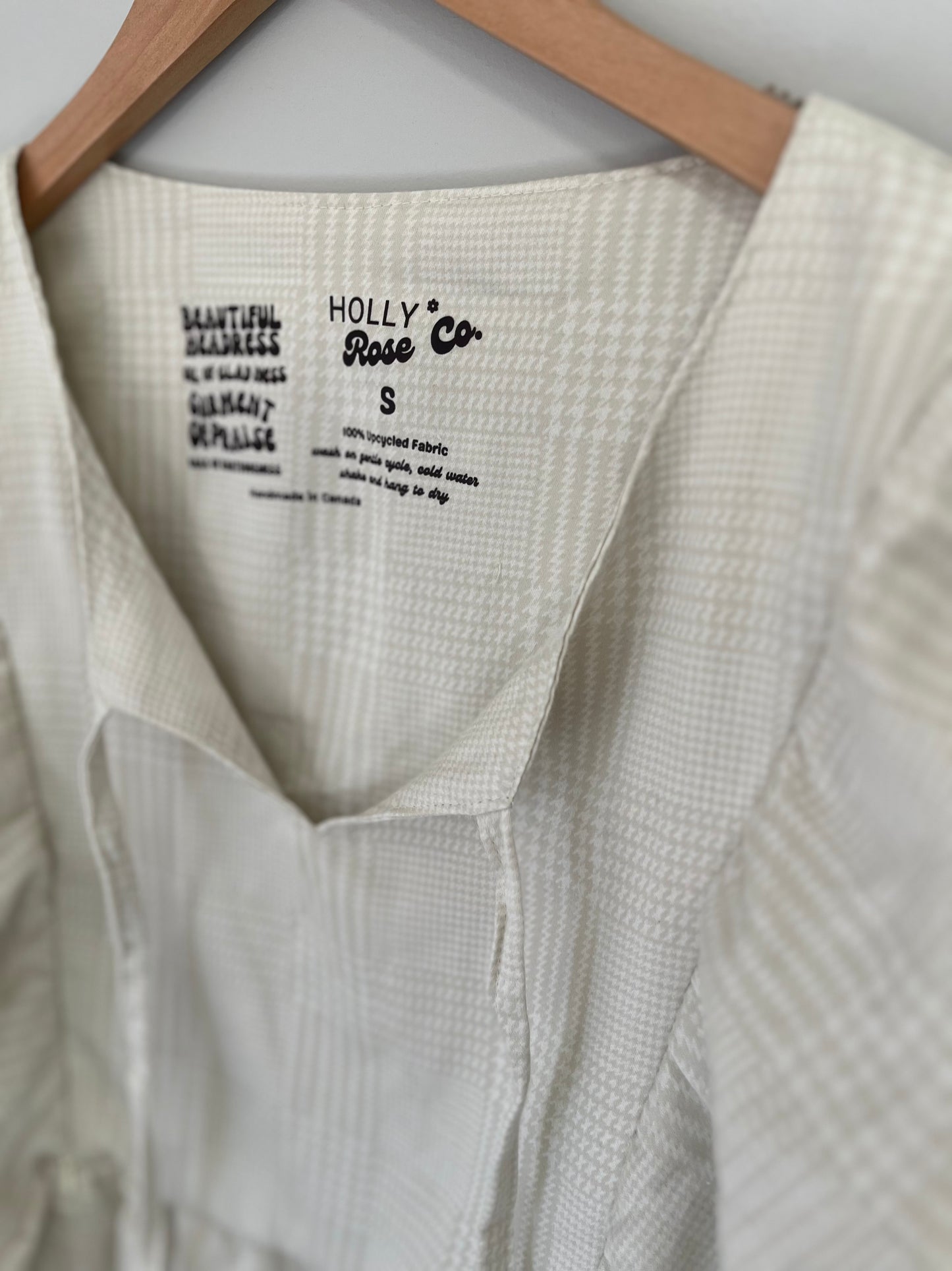 Erika Blouse - upcycled houndstooth