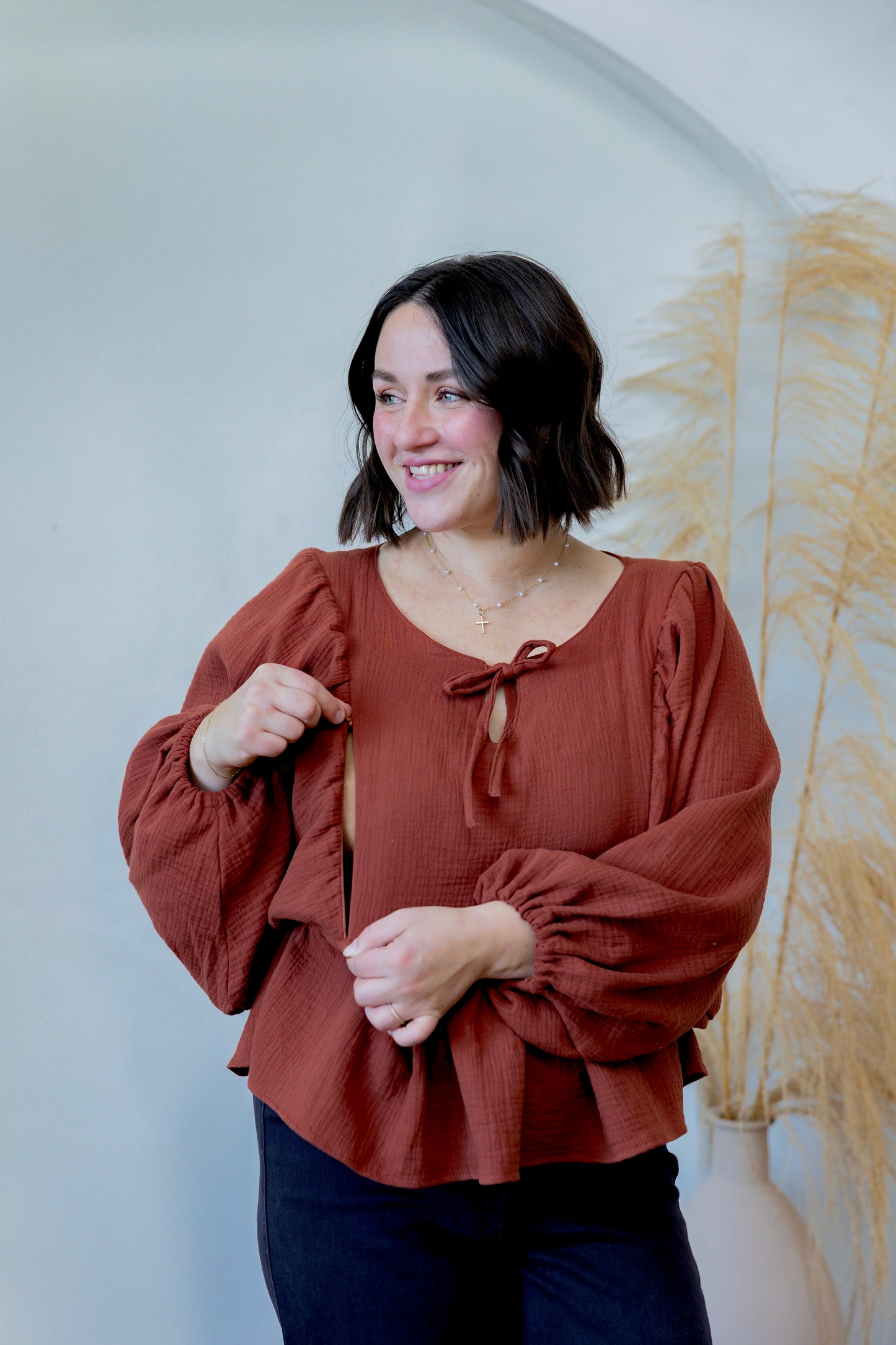 Erika Blouse - Chestnut
