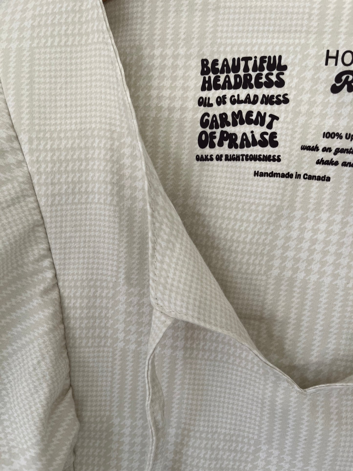 Erika Blouse - upcycled houndstooth