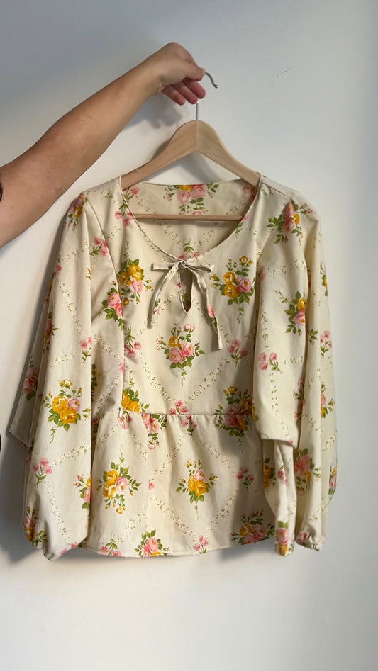 Erika Blouse - upcycled Floral