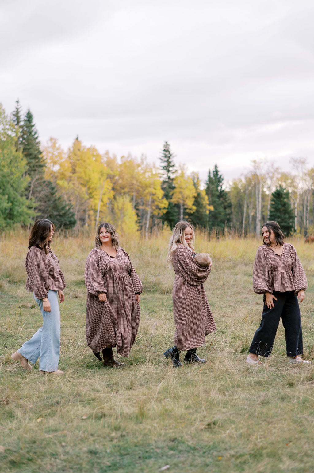 Megan Dress - Espresso Gingham